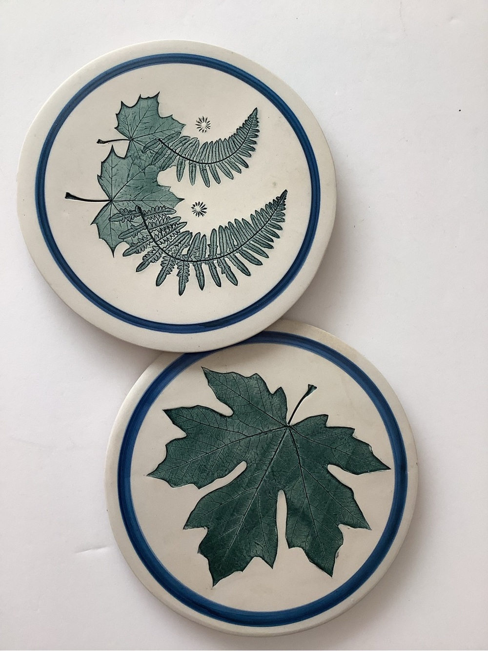 Hidden Cove Pottery Hot Plates or Wall Decor set of 2